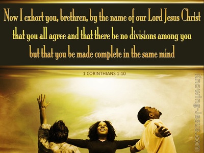 1 Corinthians 1:10 Let There Be No Division Among You (gold)
